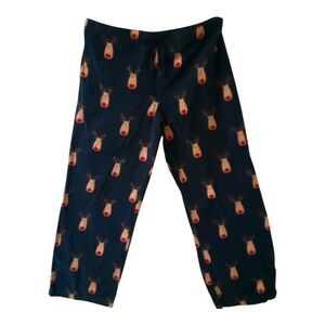 LaSensa The Red Nose Reindeer Size M FLeece Pajama Pants 100% Cotton